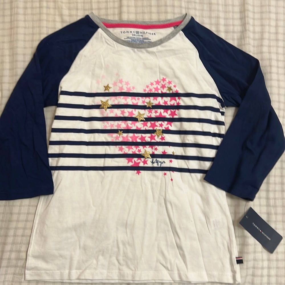 Tommy Hilfiger Girls Large 3/4 Sleeve Tee shirt